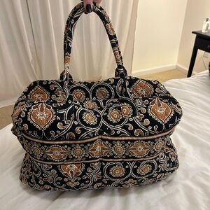 Vintage Vera Bradley cafe latte weekender bag